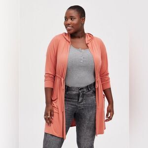 Torrid Hooded Anorak - Cupro Rusty Brown Coral 00 Plus